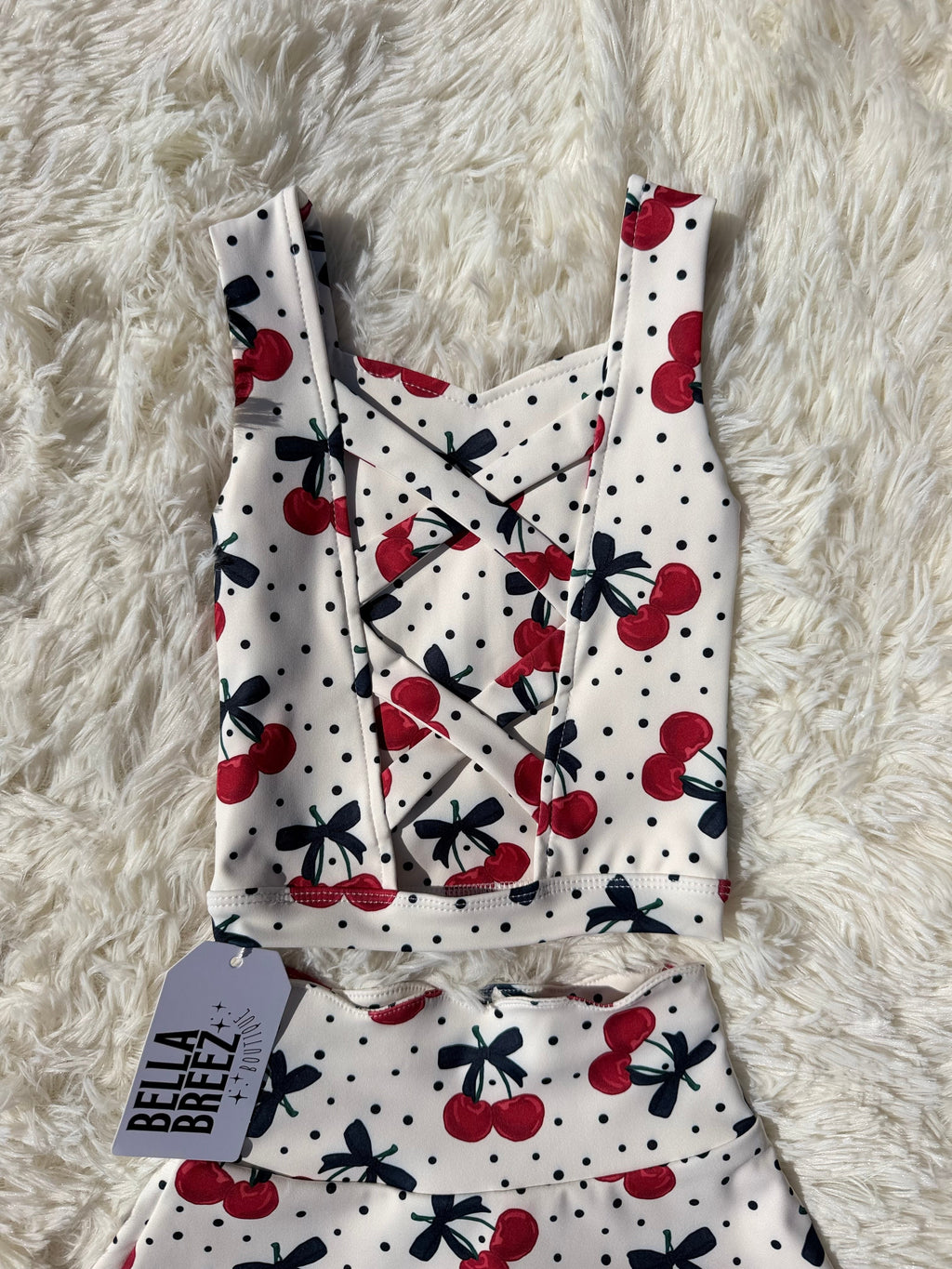 Cherry Kiss Yoga Skirt Set