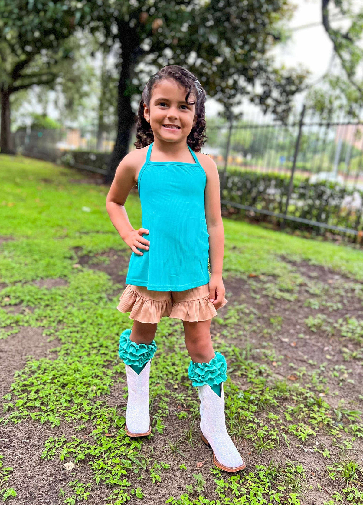3/6 Months Teal swing top (FINAL SALE)