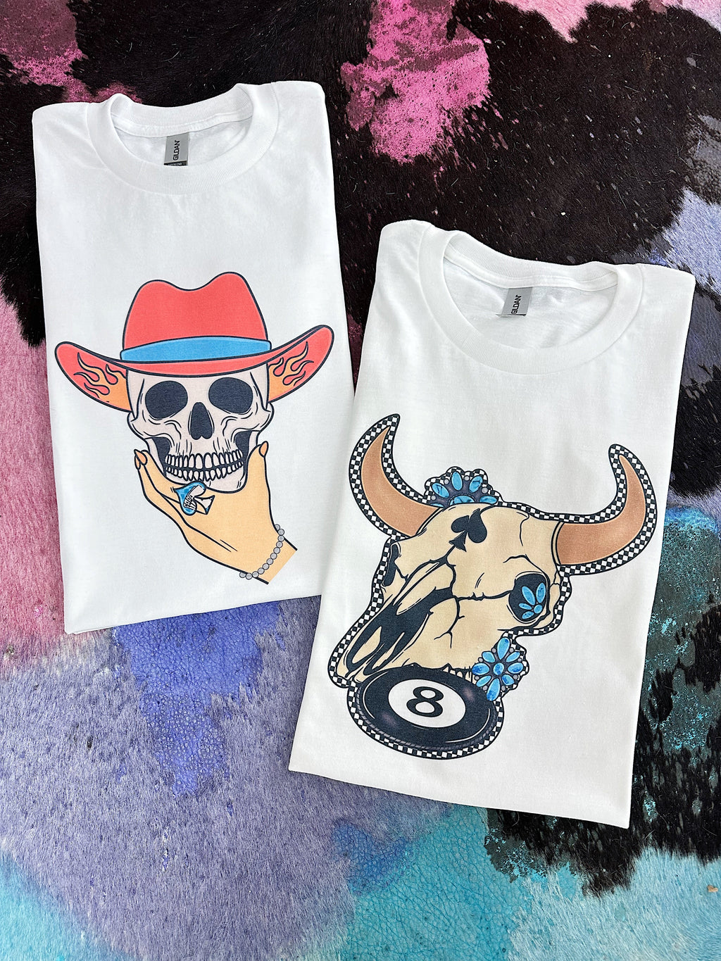 Retro Longhorn TEE or CREWNECK