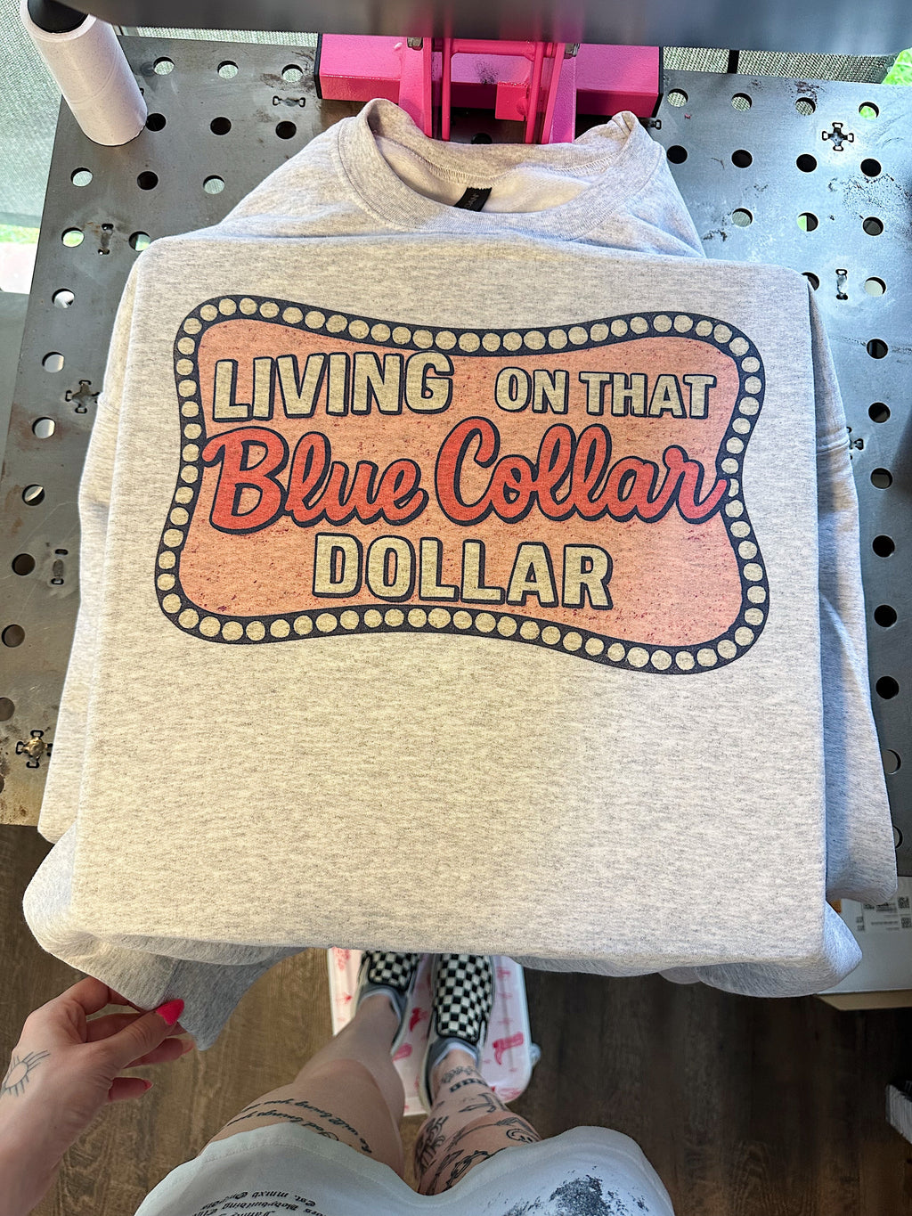 Blue Collar Dollar TEE or CREWNECK