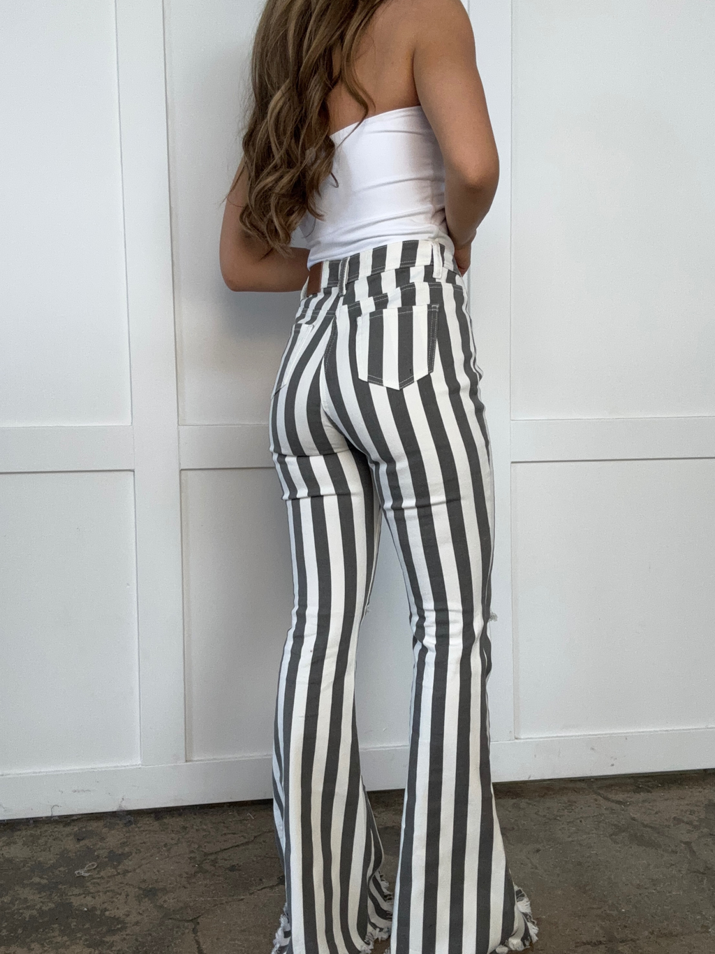 Farrah Broadway Girl Striped Flares