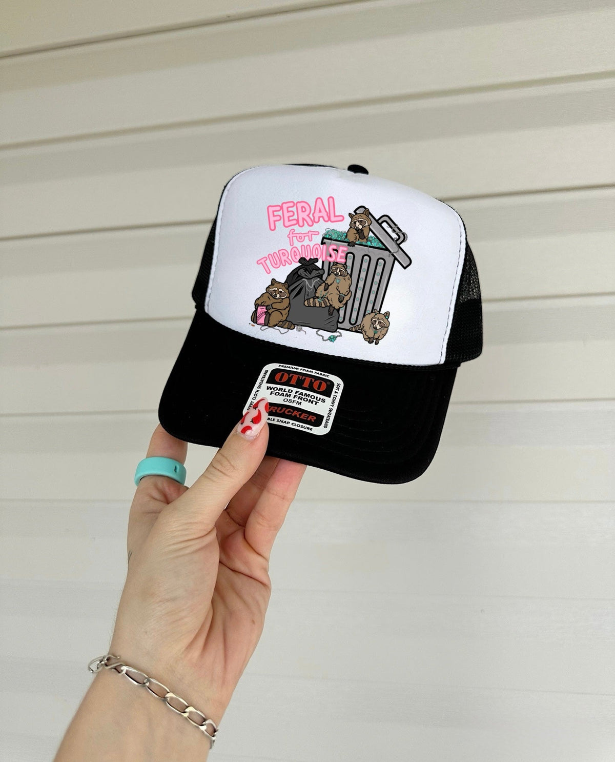 Feral For Turquoise Trucker Hat (Multiple Color Options)