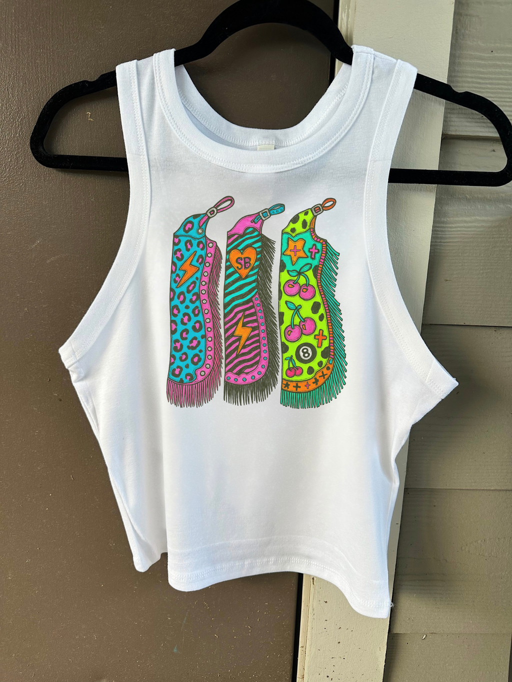 Cowgirl Chaps Cropped Tank