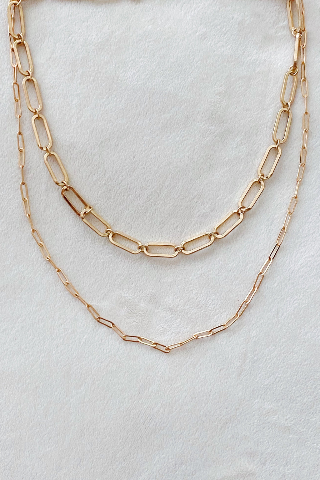 Big & Small Double Chain Link Necklace