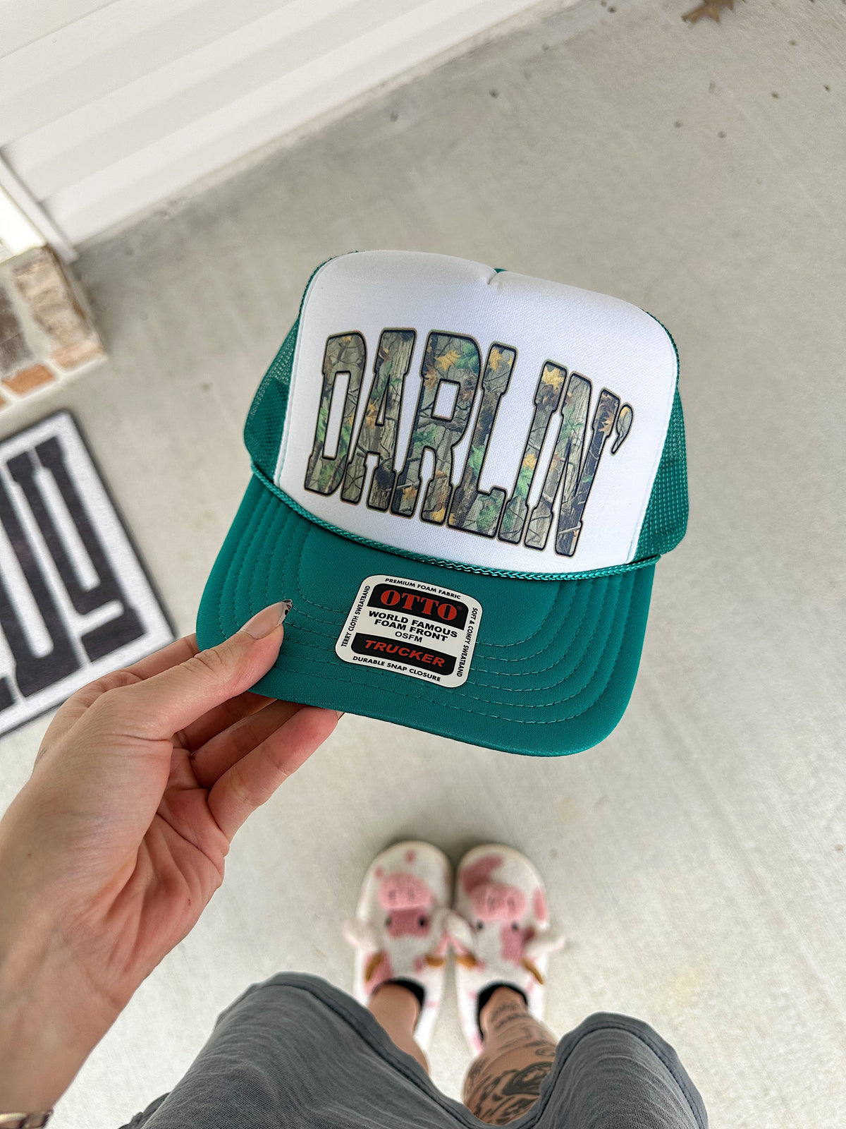 Camo Darlin’ Trucker Hat (Multiple Color Options)