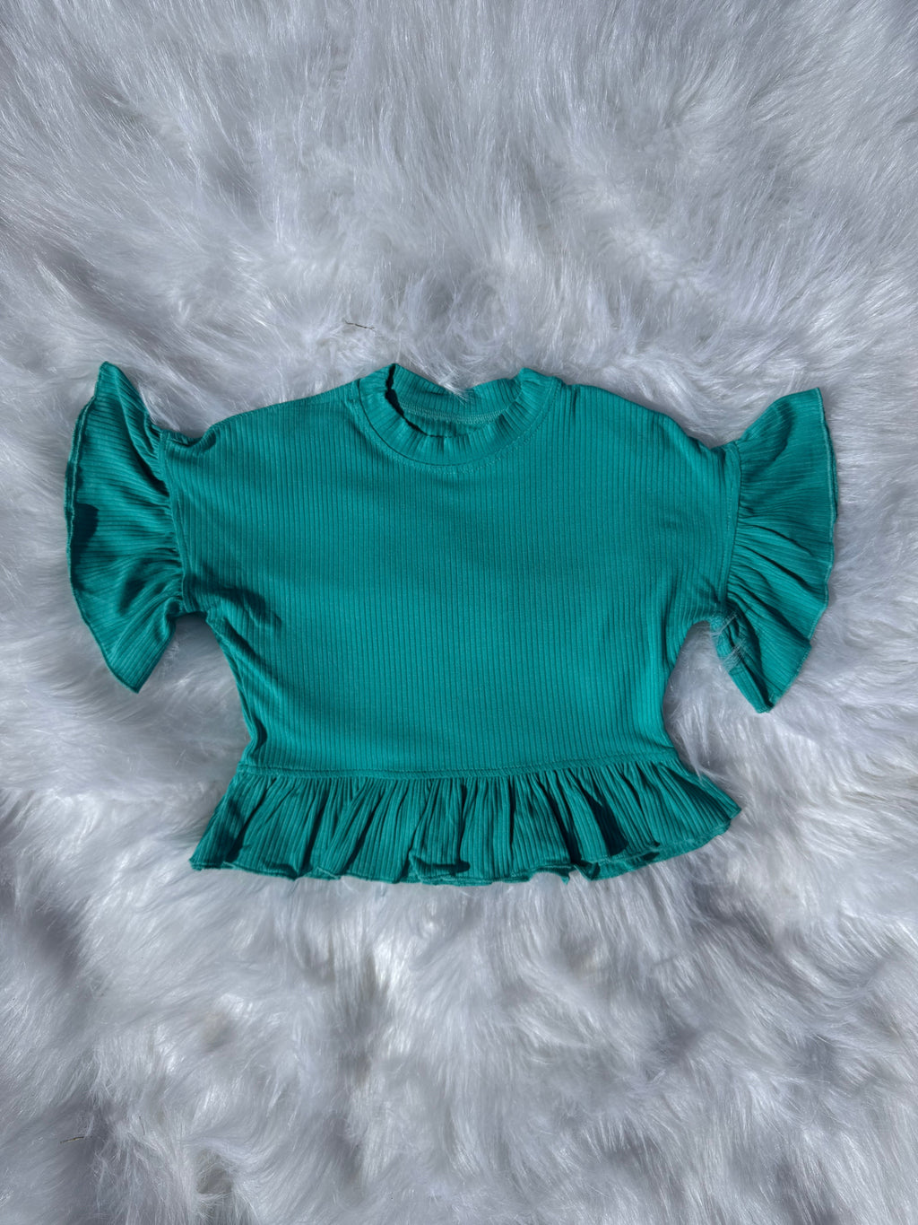 Girls 8/9 Tropical Tide ruffle top (FINAL SALE)