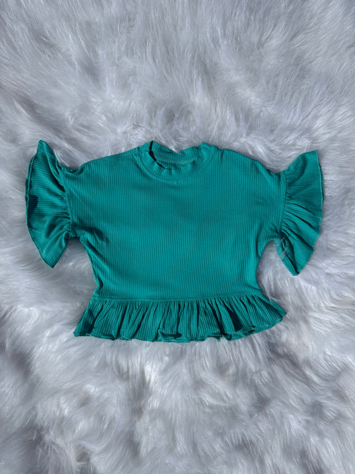 Girls 8/9 Tropical Tide ruffle top (FINAL SALE)
