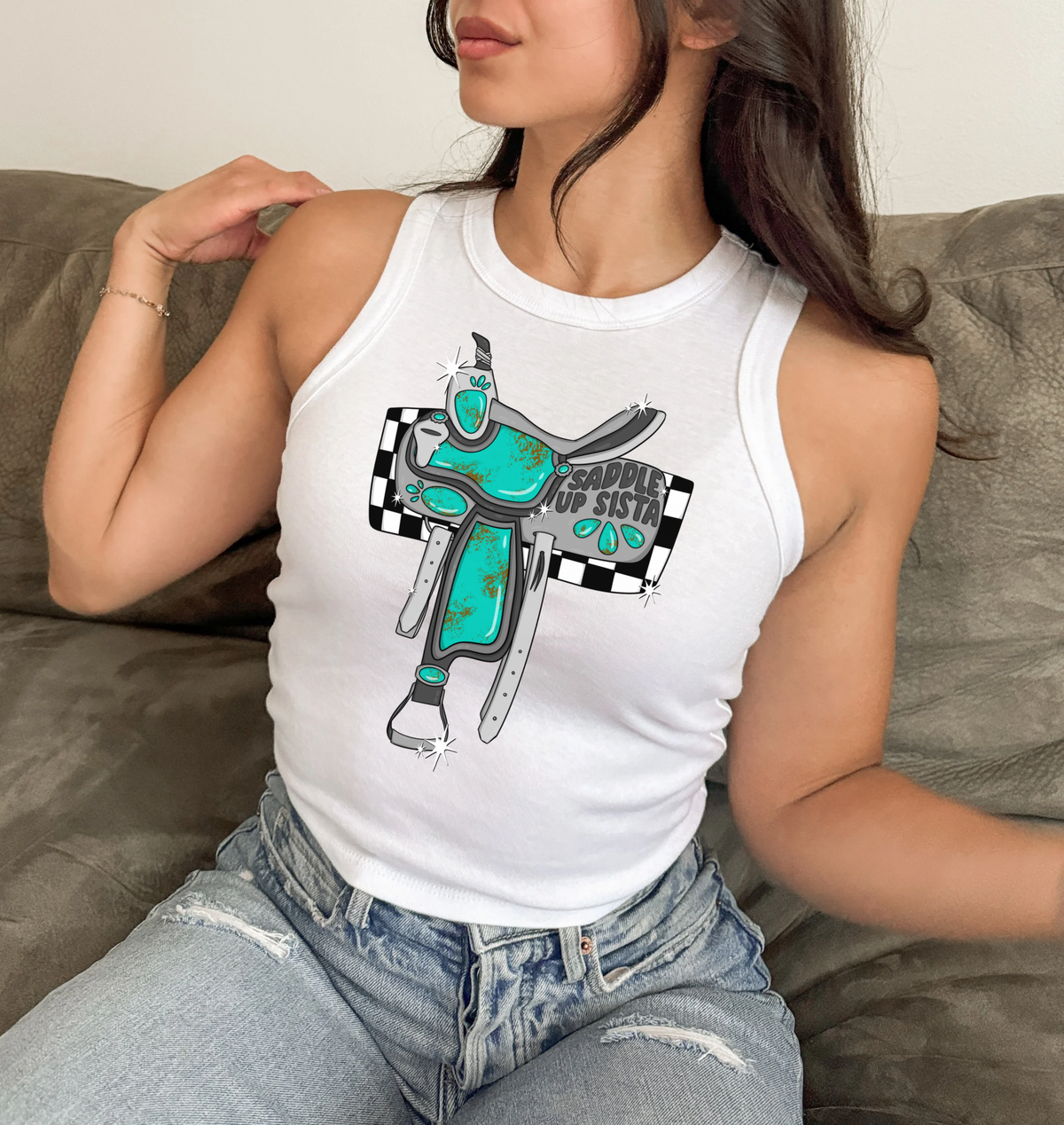 Saddle Up Sista Cropped Tank