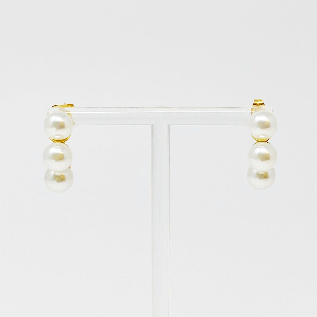 Andante Pearl Hoop Earrings