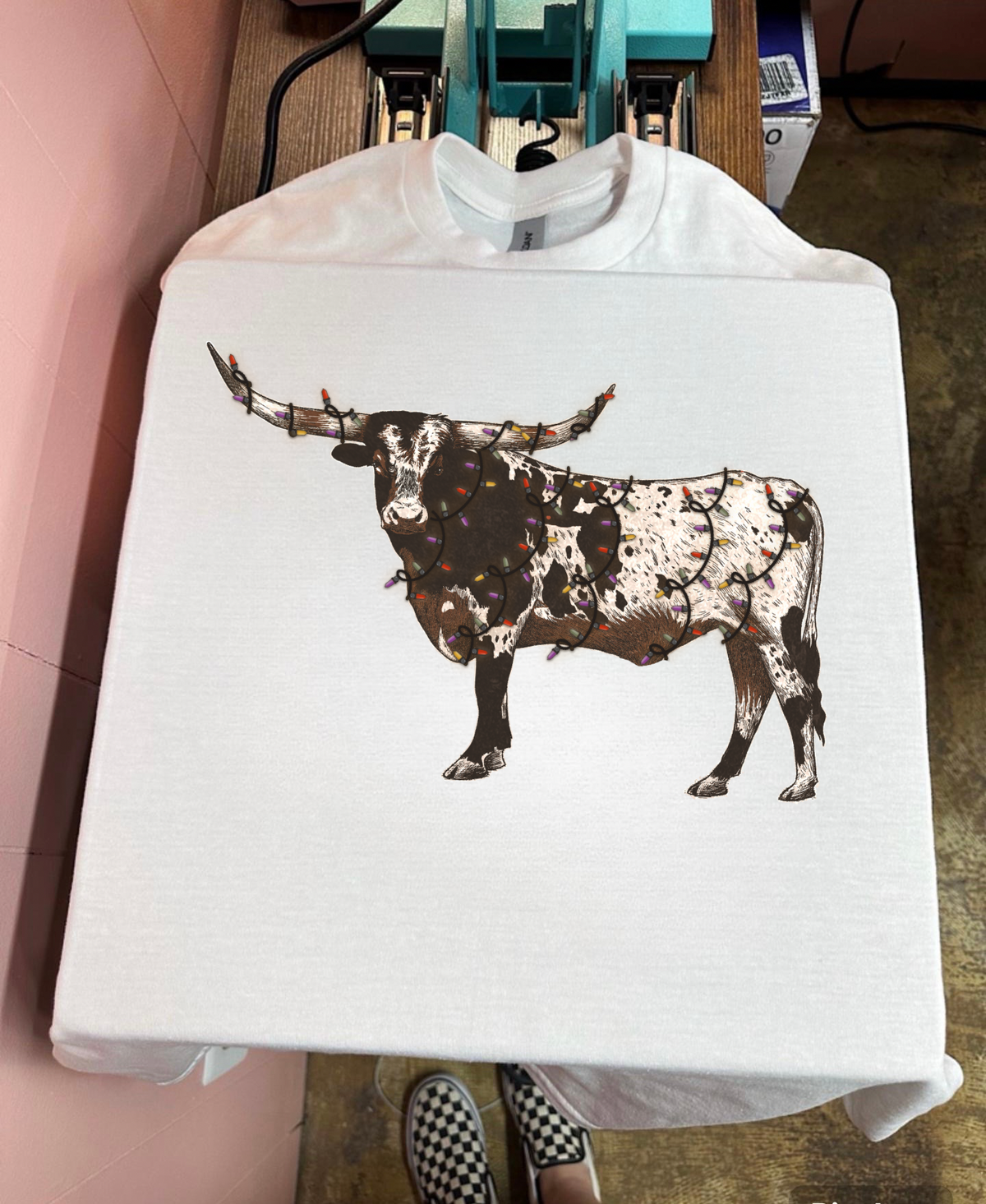 Christmas Lights Longhorn Tee or Crewneck