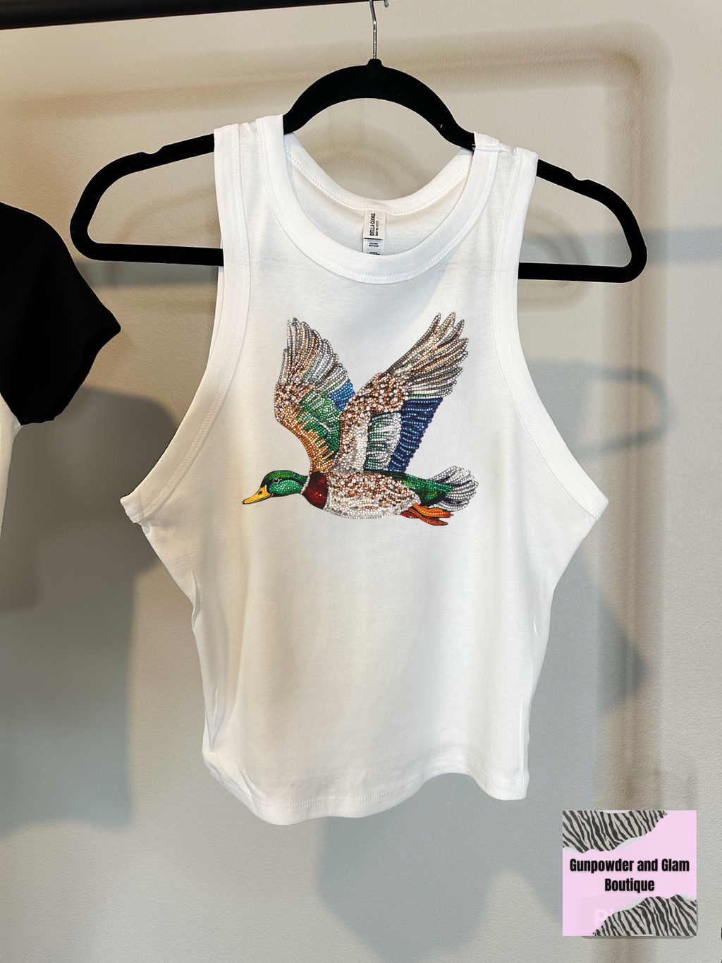 Rhinestone Mallard Cropped Tank