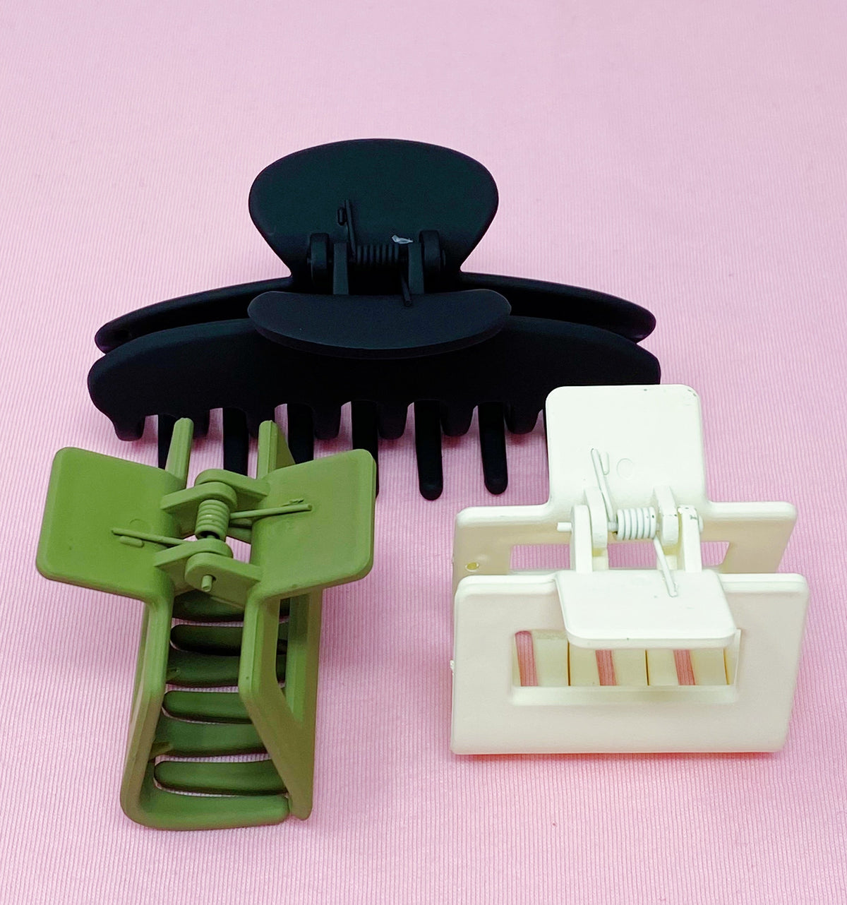 Matte Muted Hair Claw Set