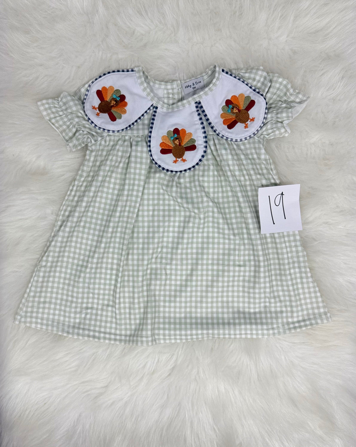 Sage Gingham Dress (#19) (FINAL SALE)