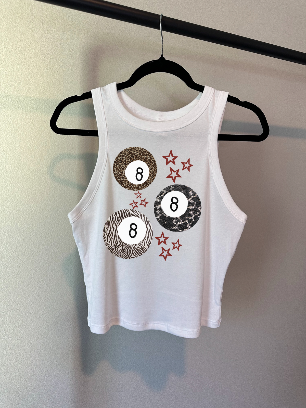 Animal Print 8 Ball Cropped Tank
