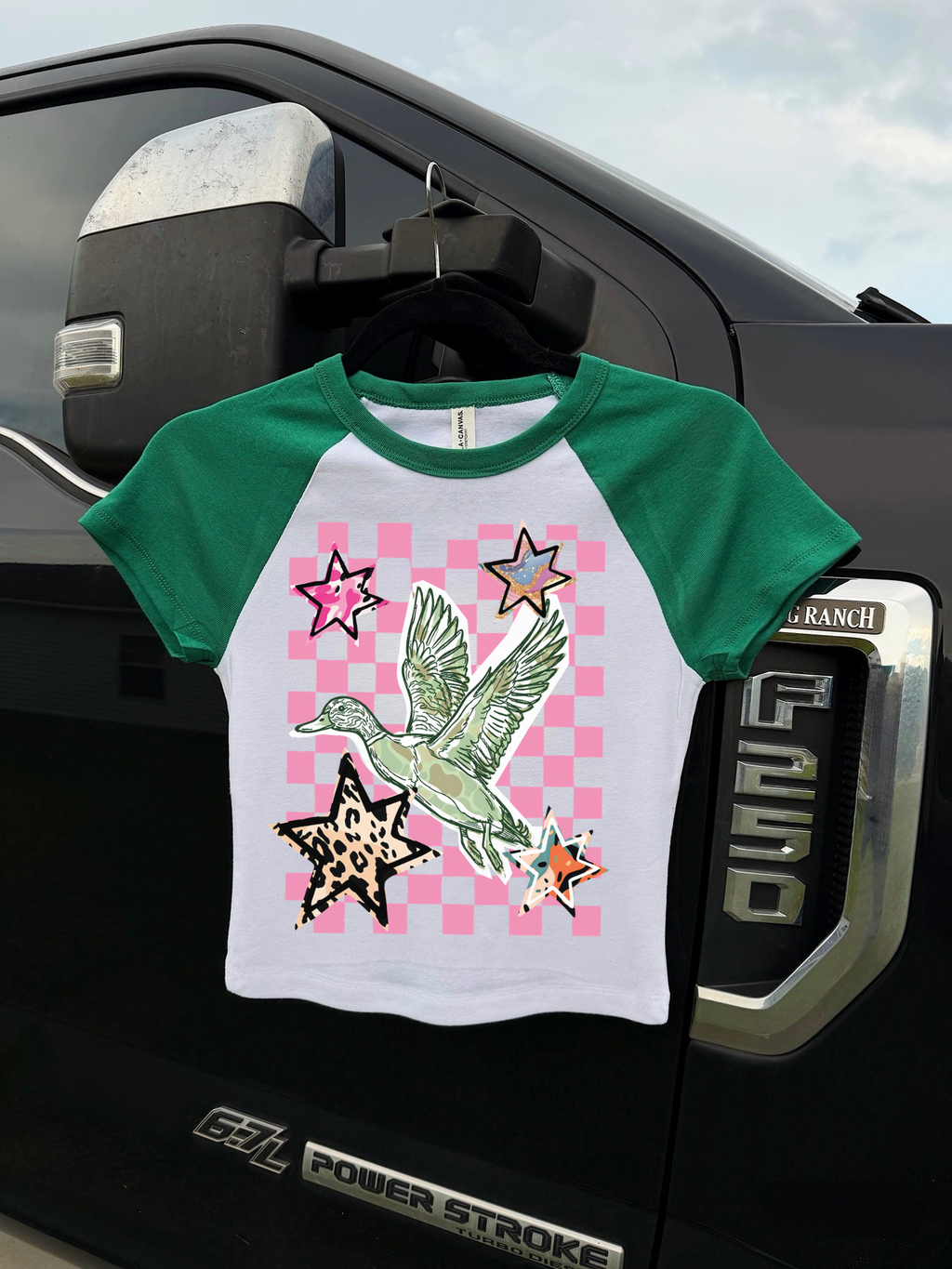 Pink Skies & Duck Vibes Baby Tee