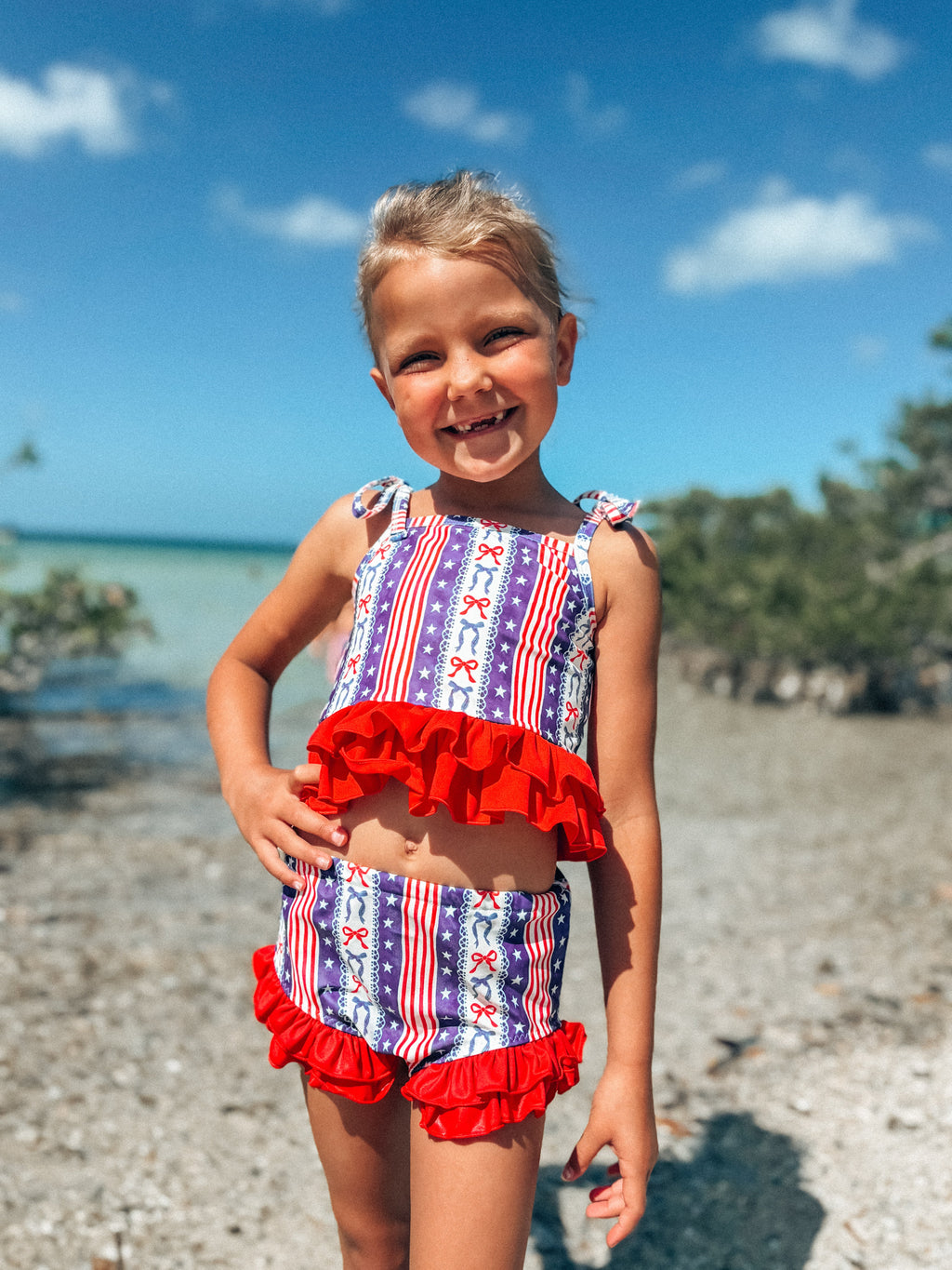 Little Miss America 2 Piece Swim Suit