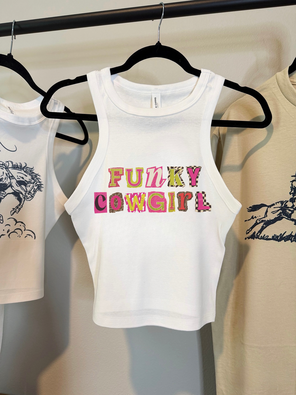 Funky Cowgirl Cropped Tank