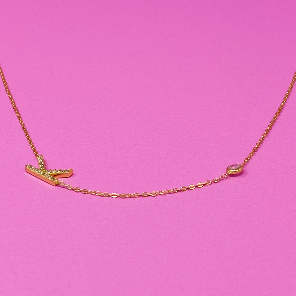 Finest Shine Initial Sterling Silver Necklace