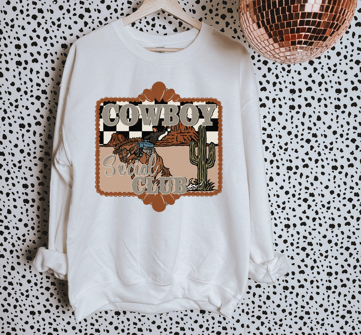 Cowboy Social Club Tee or Crewneck