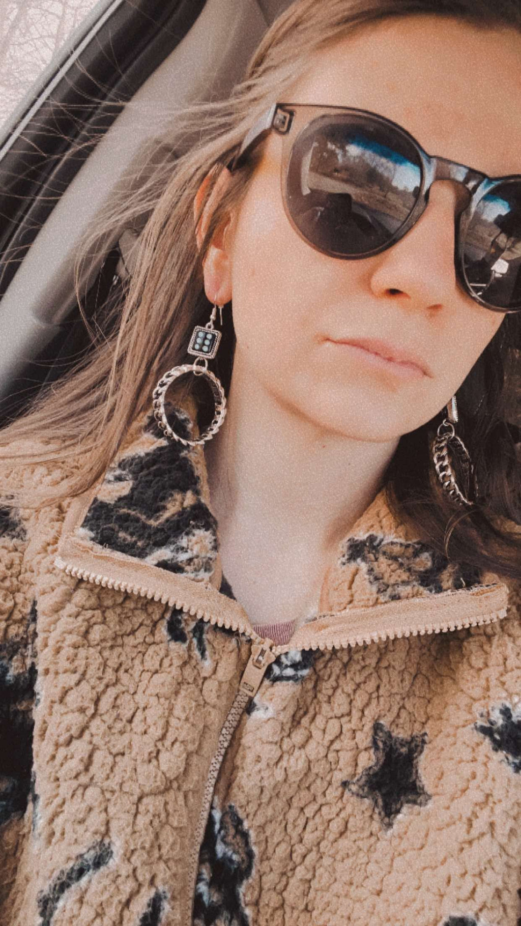 Dice Hoop Earrings