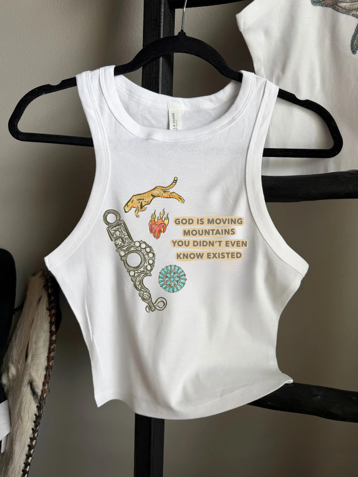 God Is Moving Mountains Cropped Tank