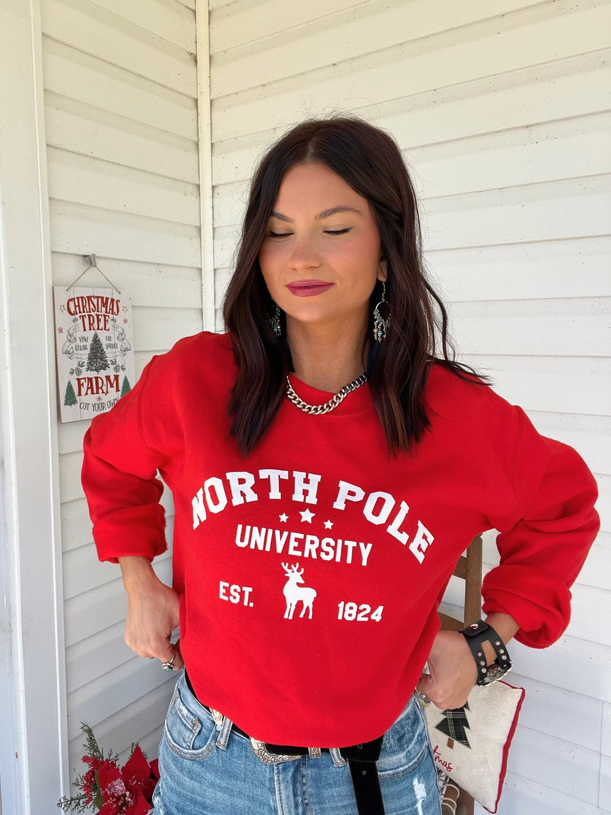 Viral North Pole University Crewneck