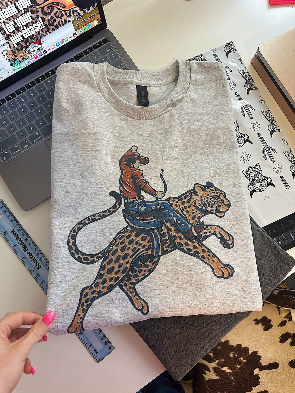 Cowboy Jaguar TEE or CREWNECK