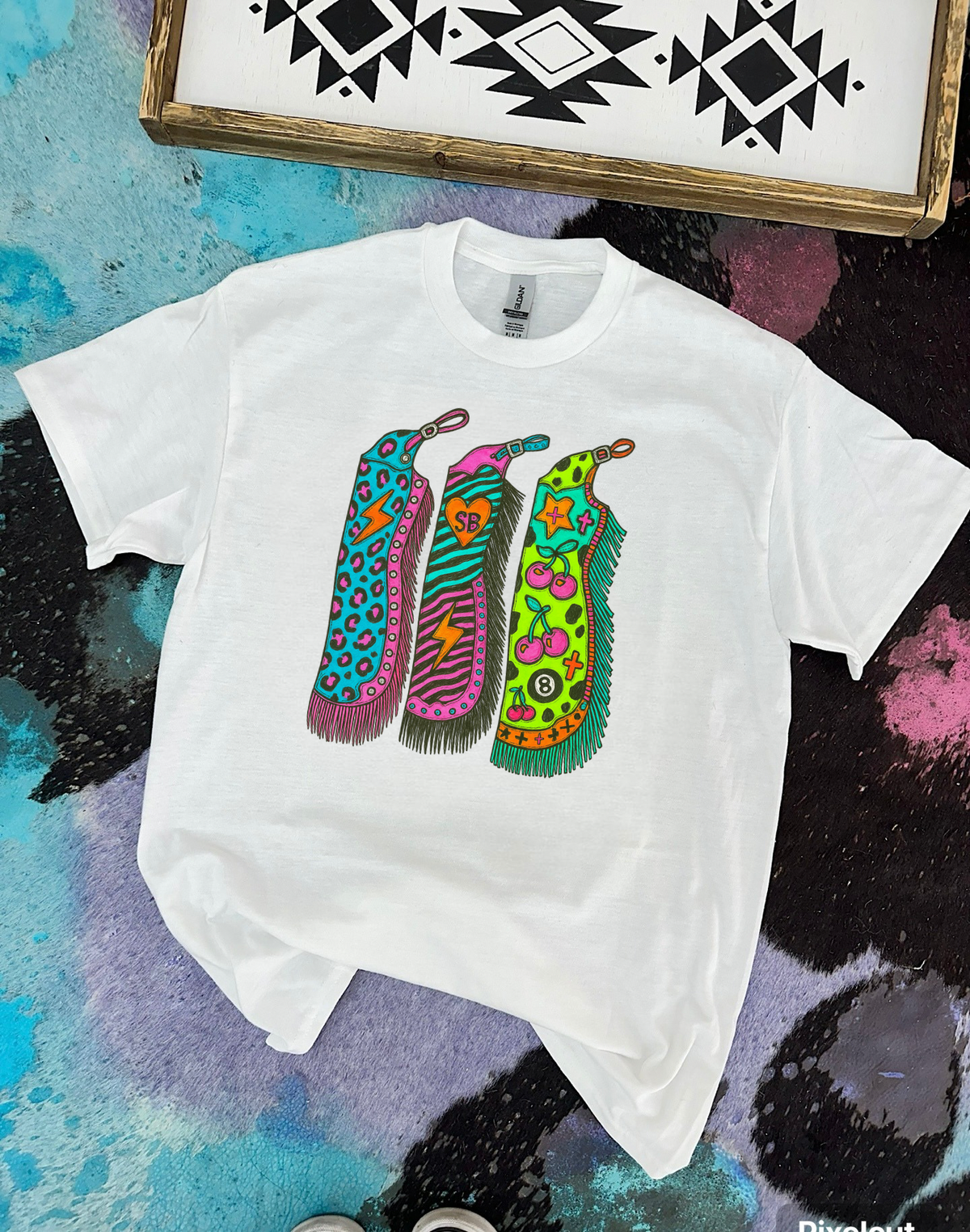 Retro Chaps TEE or CREWNECK