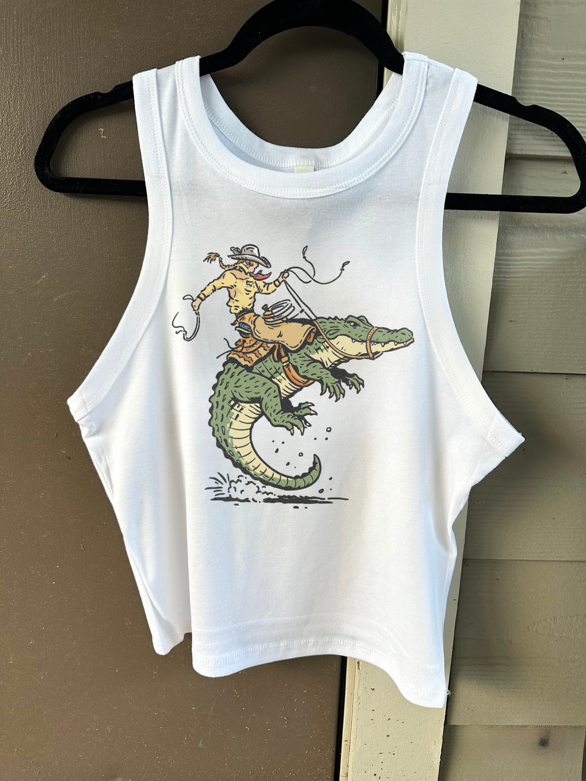 Alligator Cowboy Cropped Tank