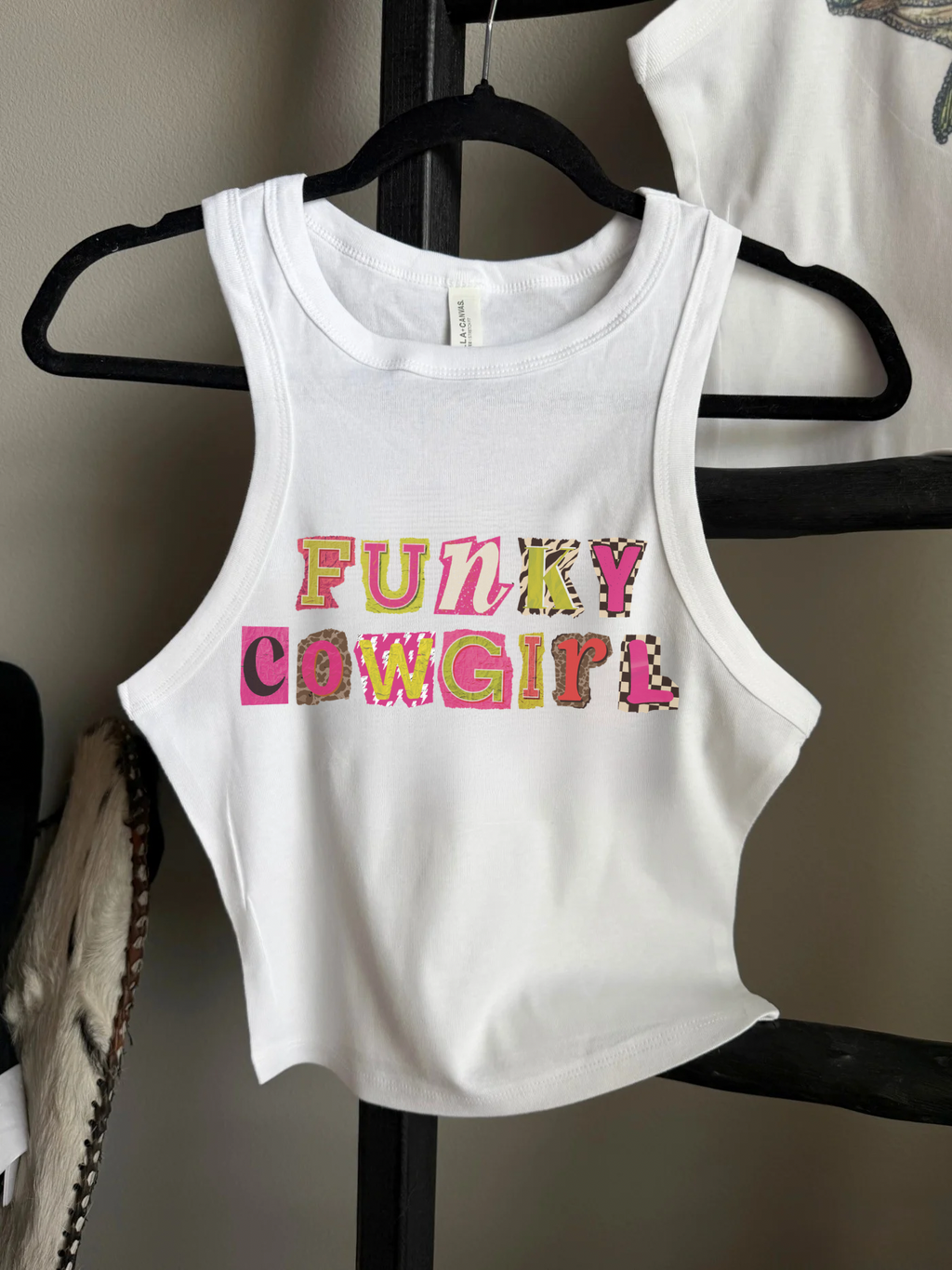 Funky Cowgirl Cropped Tank