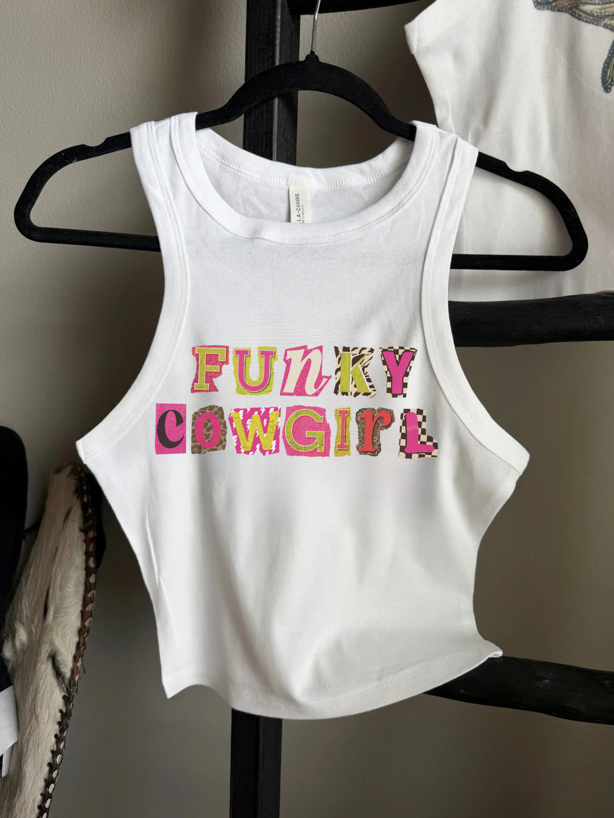 Funky Cowgirl Cropped Tank