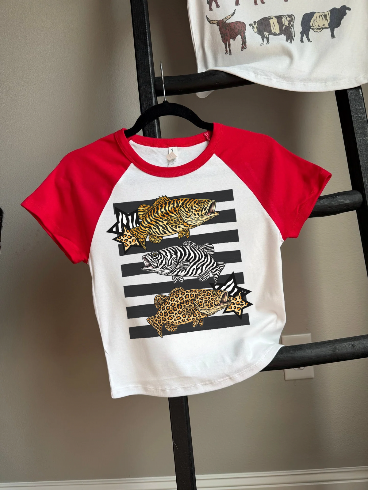 Animal Print Fish Baby Tee