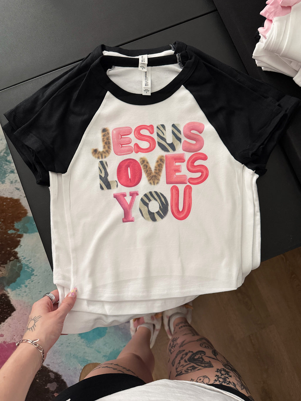 Jesus Loves You Baby Tee (Multiple Color Options)