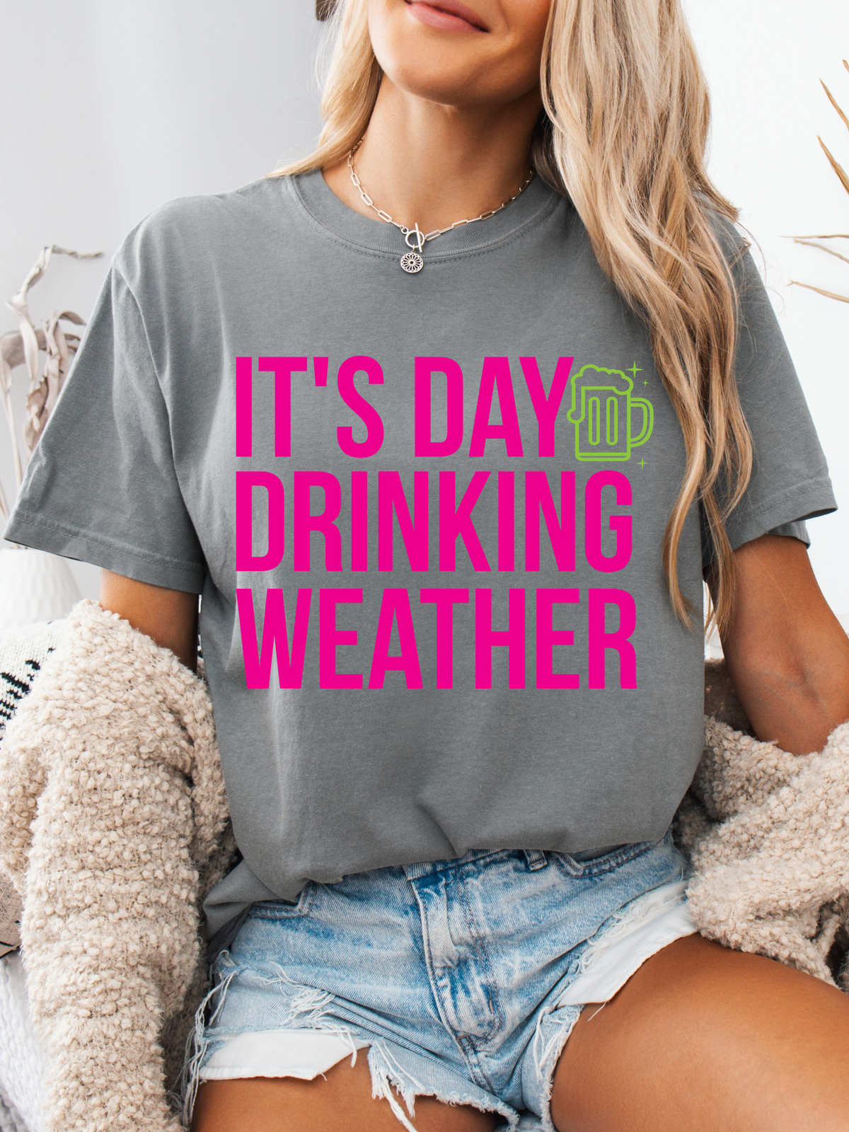 It's Day Drinking Weather Graphic