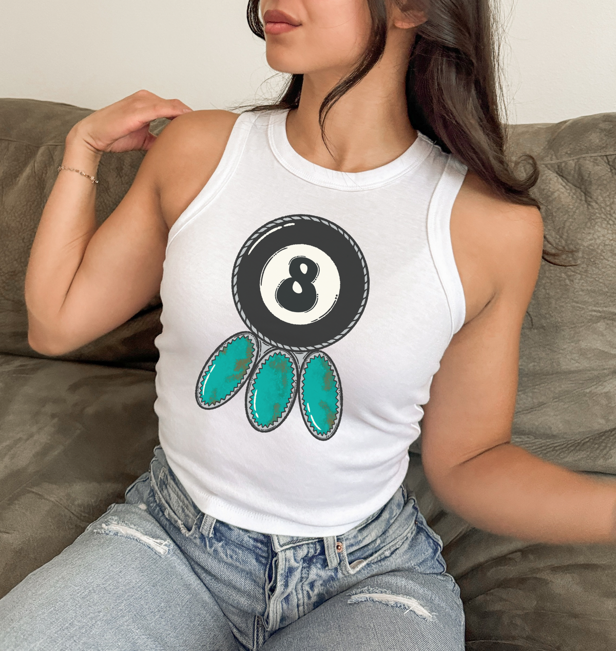 8 Ball Cropped Tank