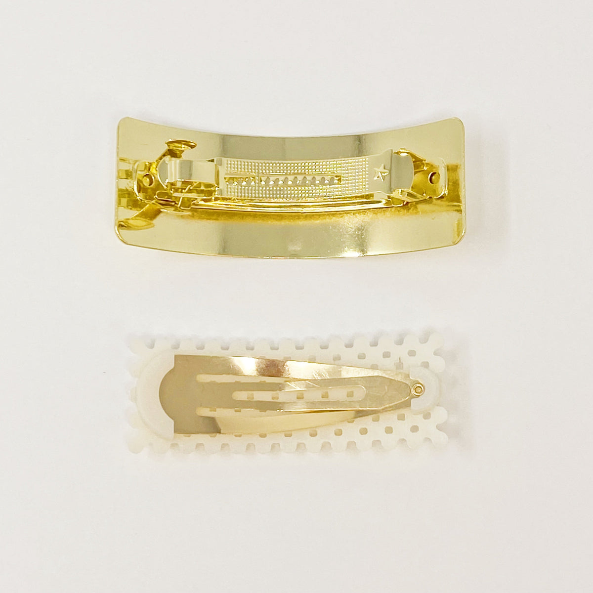 Golden Pearl Hair Barrette Set