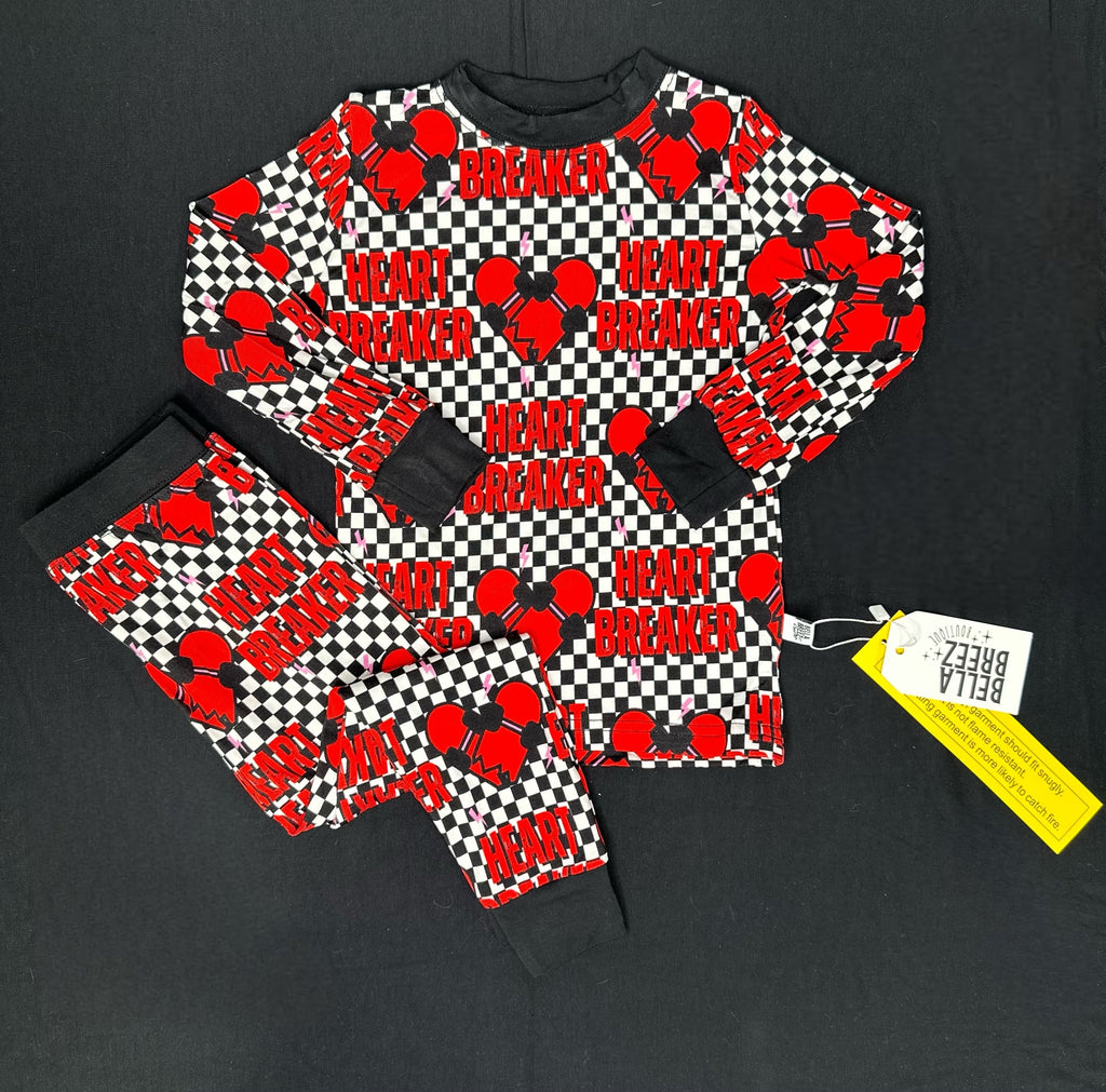 2T Checkered Heart Breaker Bamboo Set (FINAL SALE)