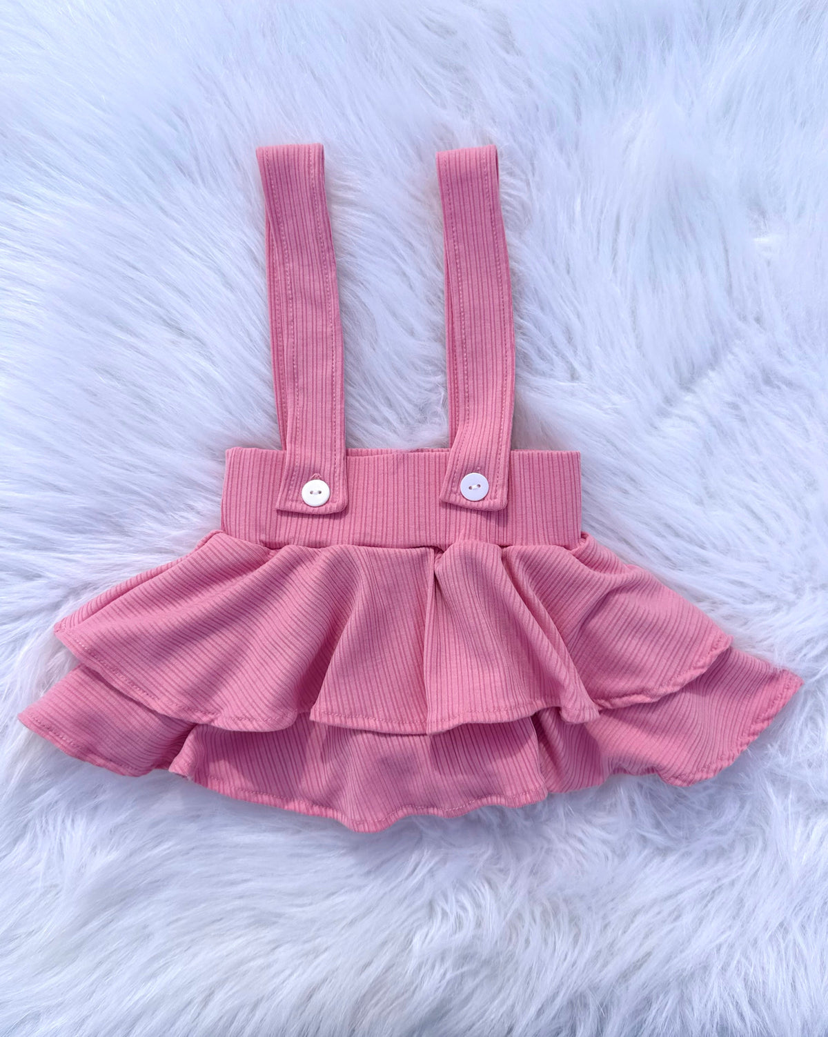 Pink suspender skirt