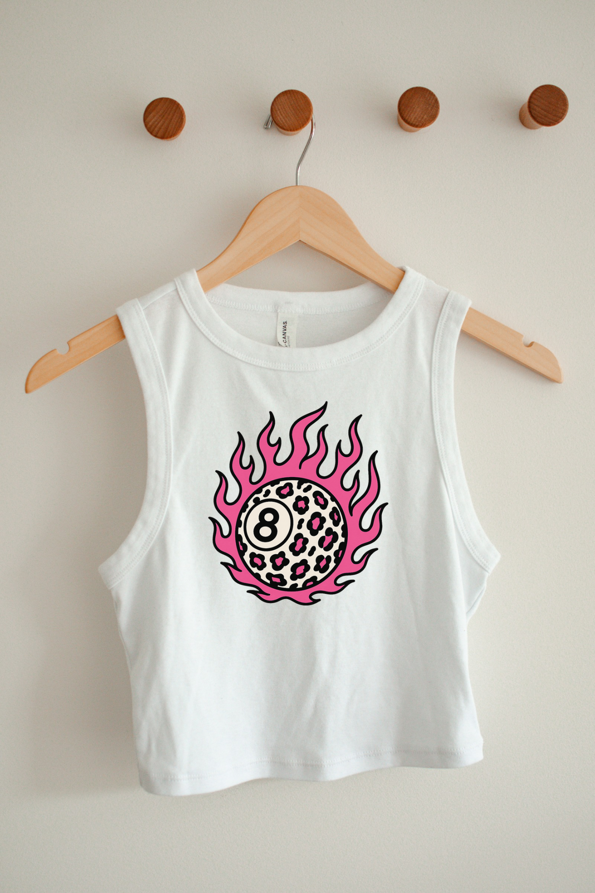 Leopard 8 Ball Cropped Tank