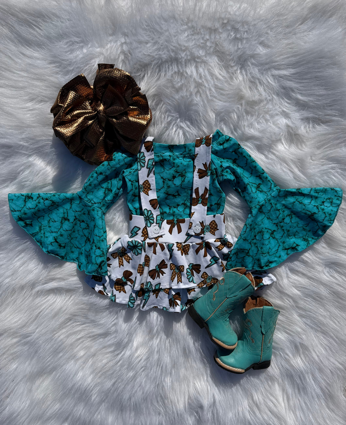 Ribbon Rodeo suspender skirt