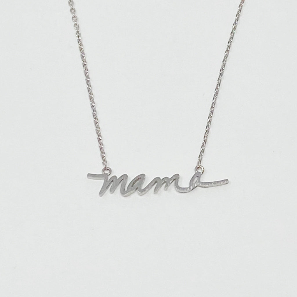 Mama Script Necklace