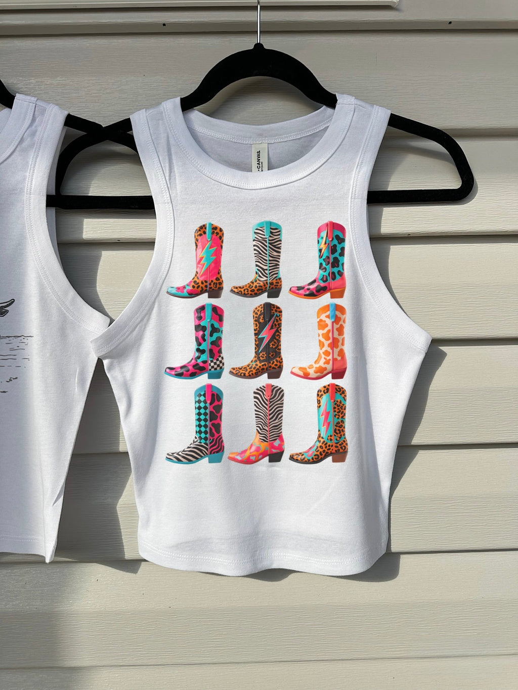 Funky Boots Cropped Tank
