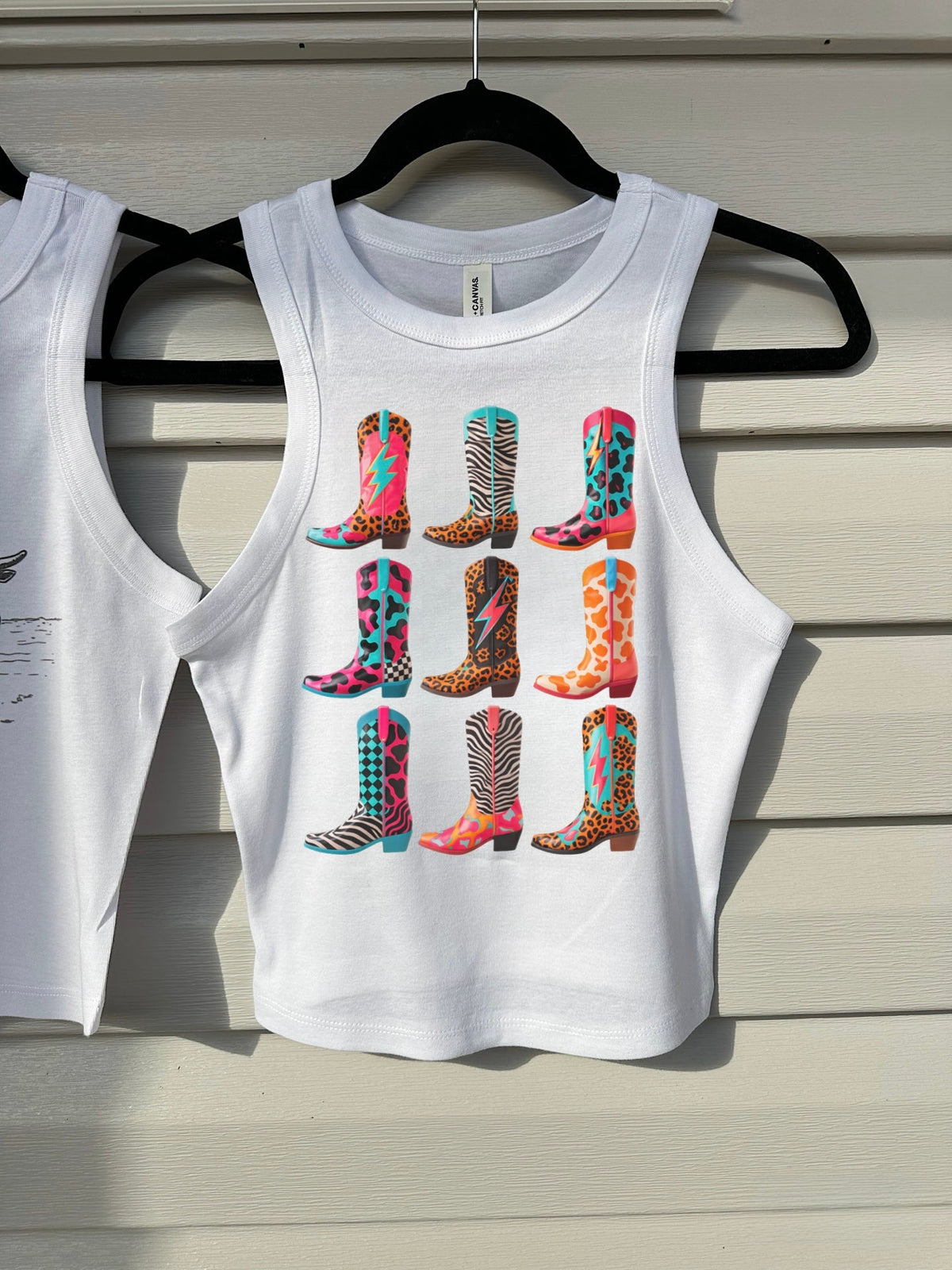 Funky Boots Cropped Tank