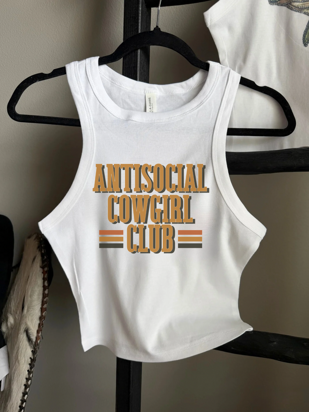 Antisocial Cowgirl Club Cropped Tank