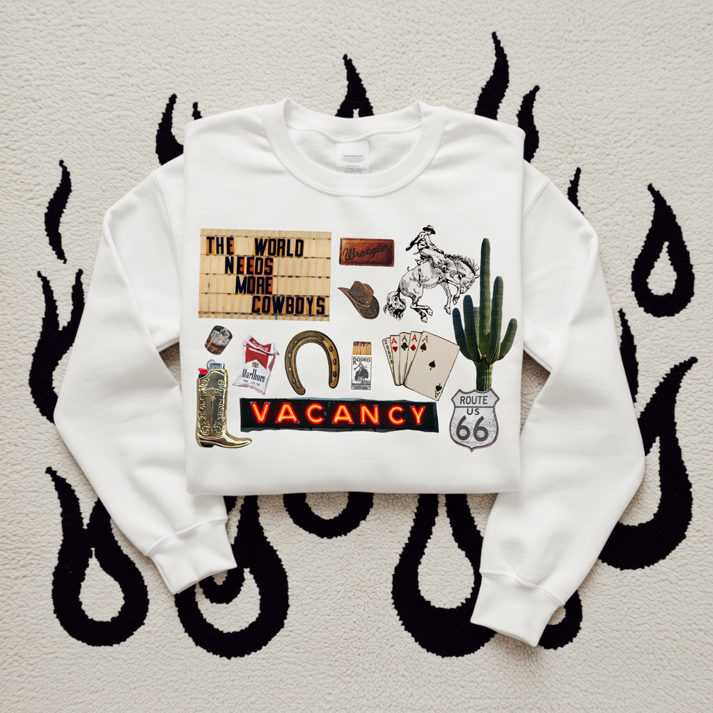 Wild West Collage TEE, CREWNECK or QUARTER ZIP