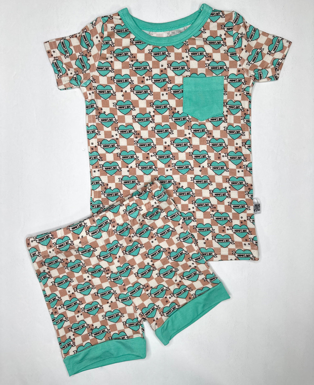 Checkered Mama's Boy Bamboo Short Set (FINAL SALE)