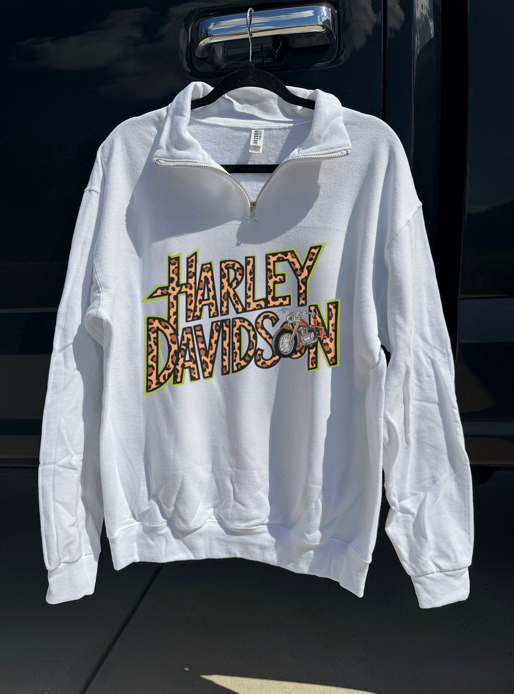 Leopard Harley Quarter Zip