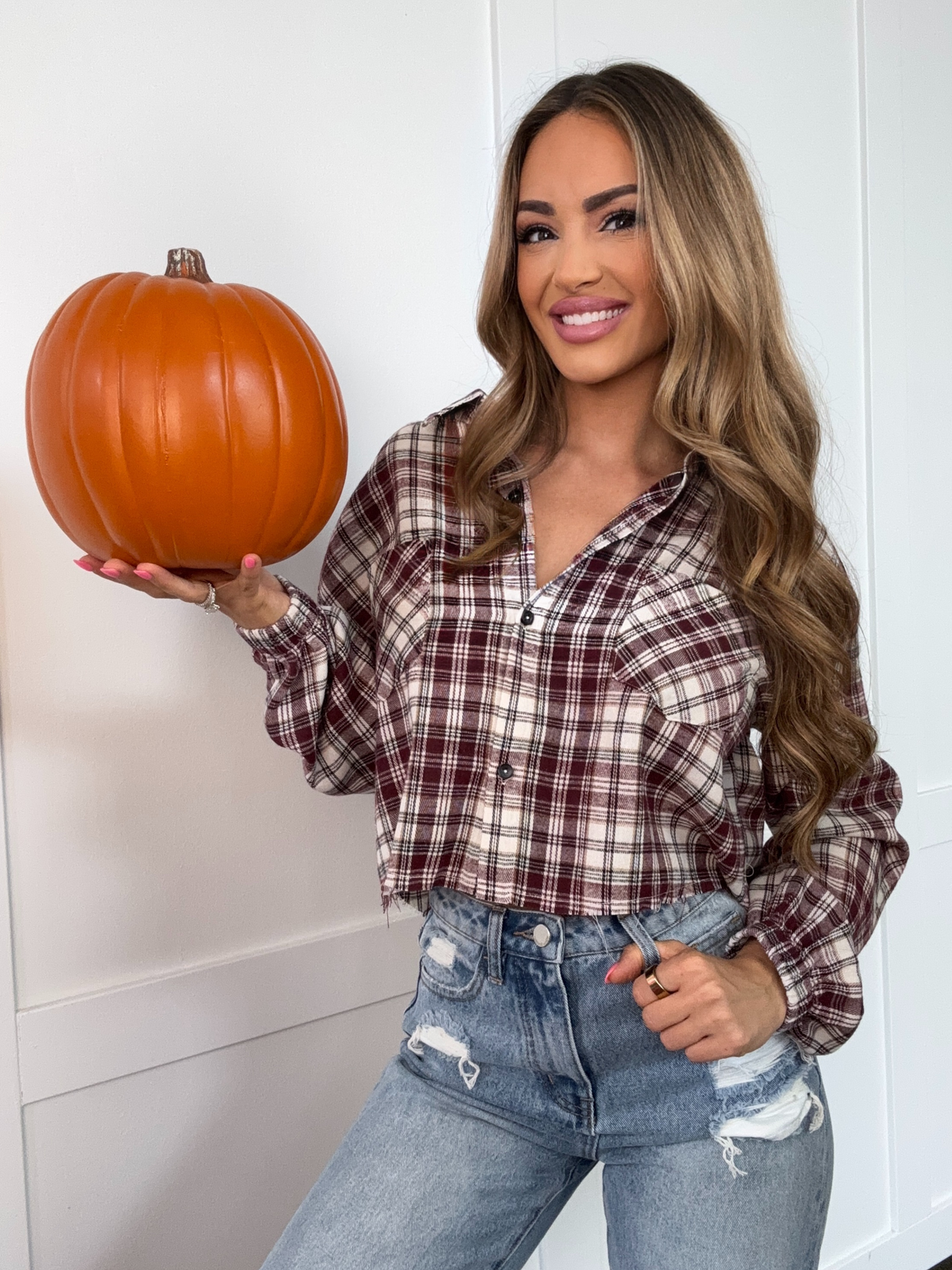 Rory Plaid Cropped Flannel