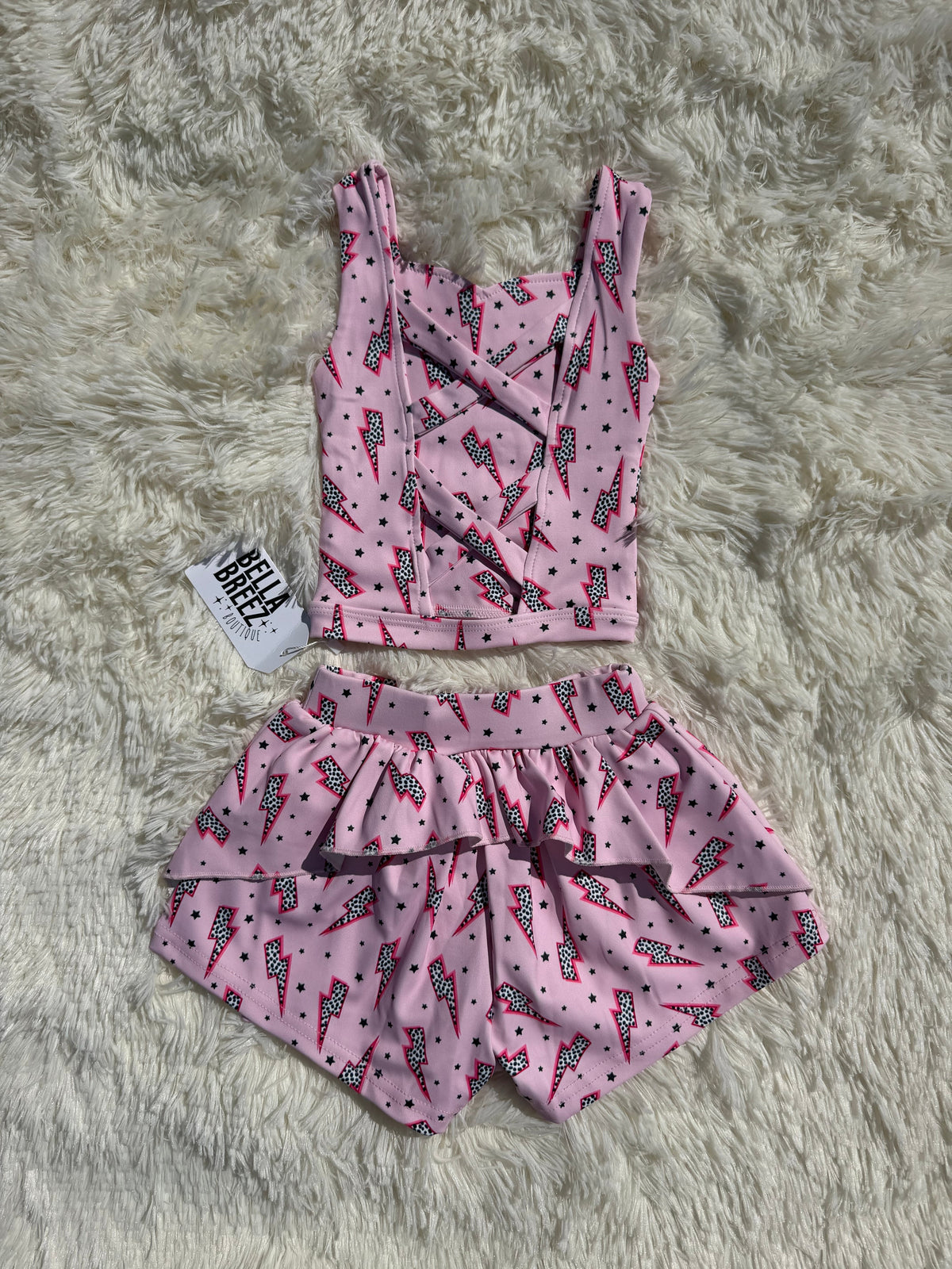 Pink Power Yoga Short Set