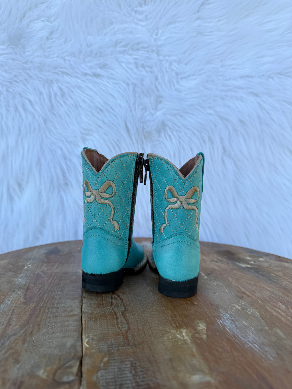 Turquoise Bow Tanner Mark Boots
